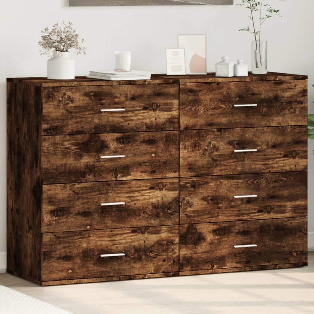 Image Buffets 2 pcs chêne fumé 60x39x80 cm bois d'ingénierie | Xios Store SNC vidaXL Xios Store SNC