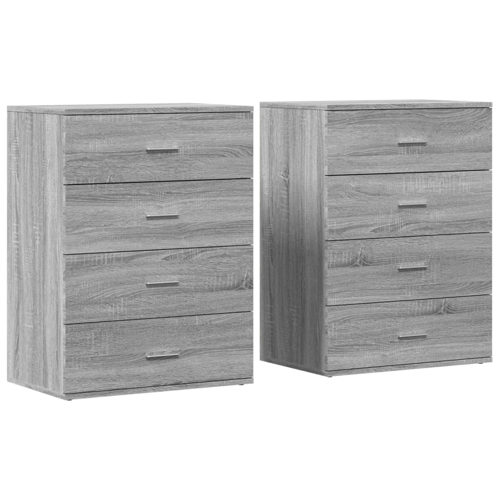 Image Buffets 2 pcs sonoma gris 60x39x80 cm bois d'ingénierie | Xios Store SNC vidaXL Xios Store SNC