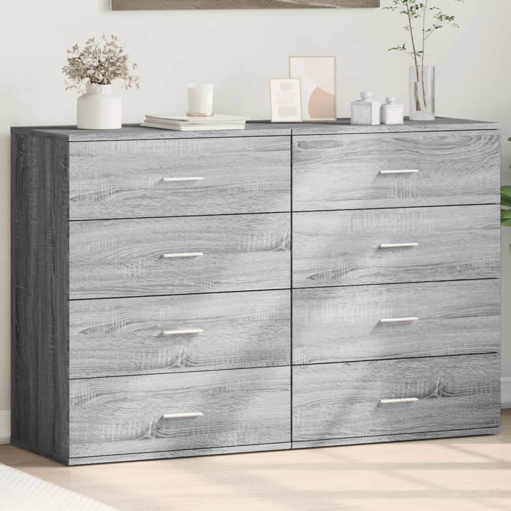 Image Buffets 2 pcs sonoma gris 60x39x80 cm bois d'ingénierie | Xios Store SNC vidaXL Xios Store SNC