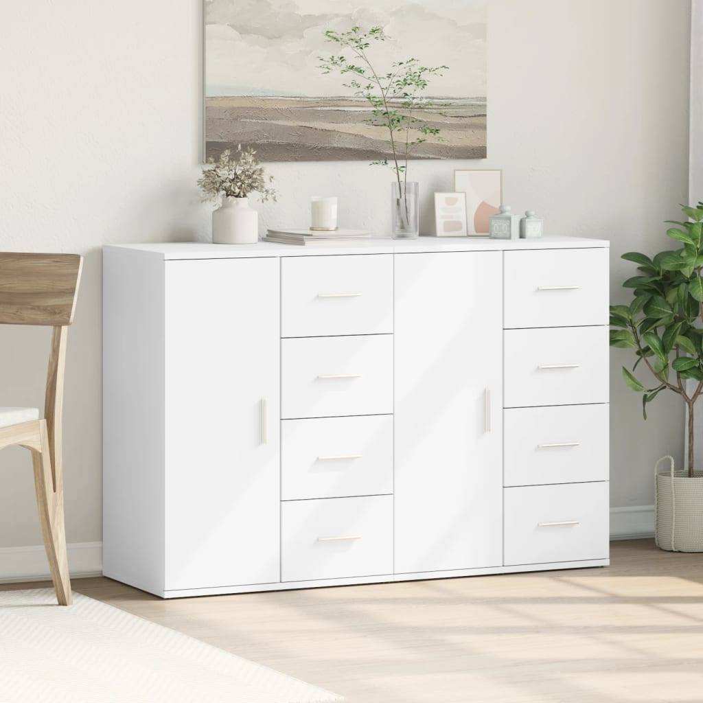 Buffets 2 pcs blanc 59x39x80 cm bois d'ingénierie - Xios Store SNC