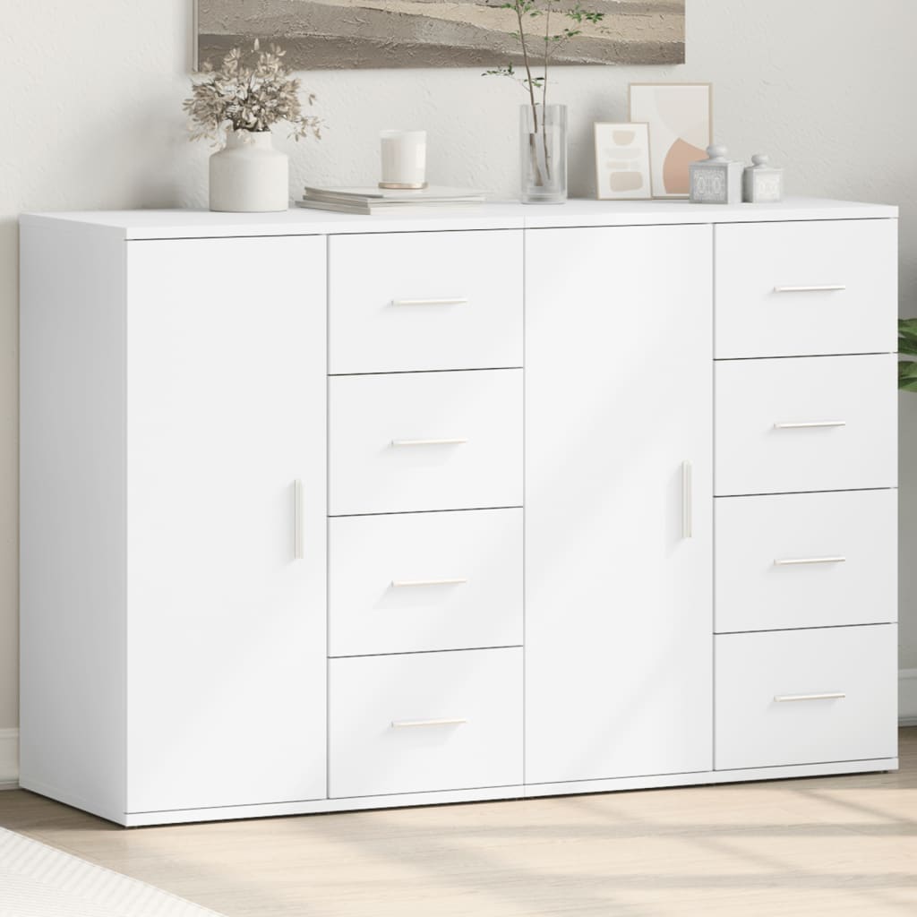 Buffets 2 pcs blanc 59x39x80 cm bois d'ingénierie - Xios Store SNC