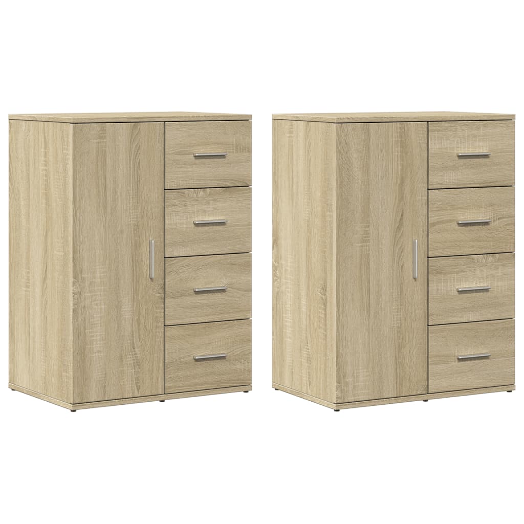 Image Buffets 2 pcs chêne sonoma 59x39x80 cm bois d'ingénierie | Xios Store SNC vidaXL Xios Store SNC