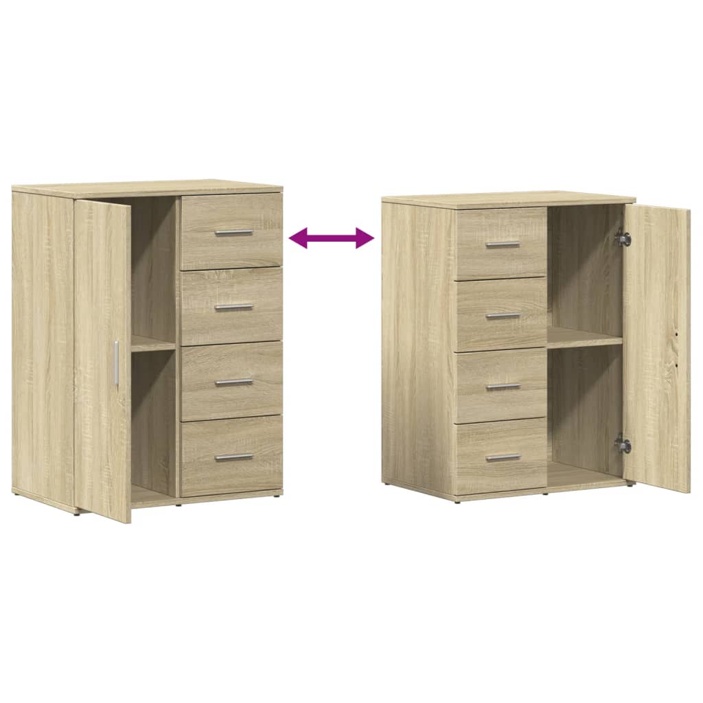 Image Buffets 2 pcs chêne sonoma 59x39x80 cm bois d'ingénierie | Xios Store SNC vidaXL Xios Store SNC