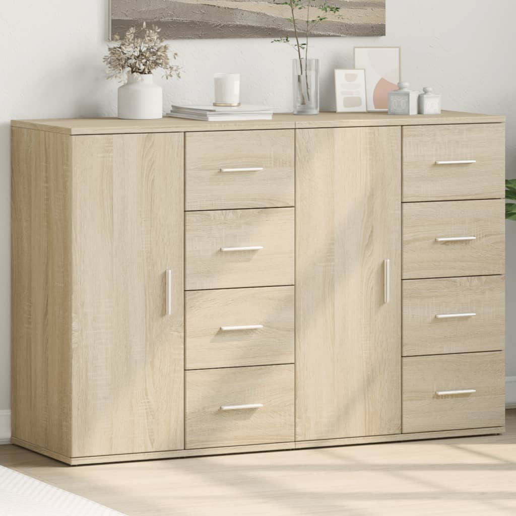 Image Buffets 2 pcs chêne sonoma 59x39x80 cm bois d'ingénierie | Xios Store SNC vidaXL Xios Store SNC