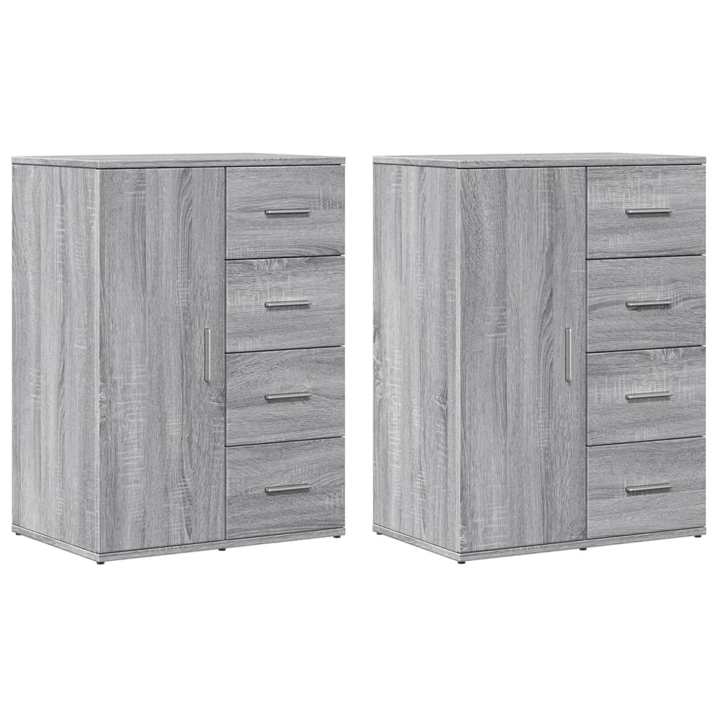 Image Buffets 2 pcs sonoma gris 59x39x80 cm bois d'ingénierie | Xios Store SNC vidaXL Xios Store SNC