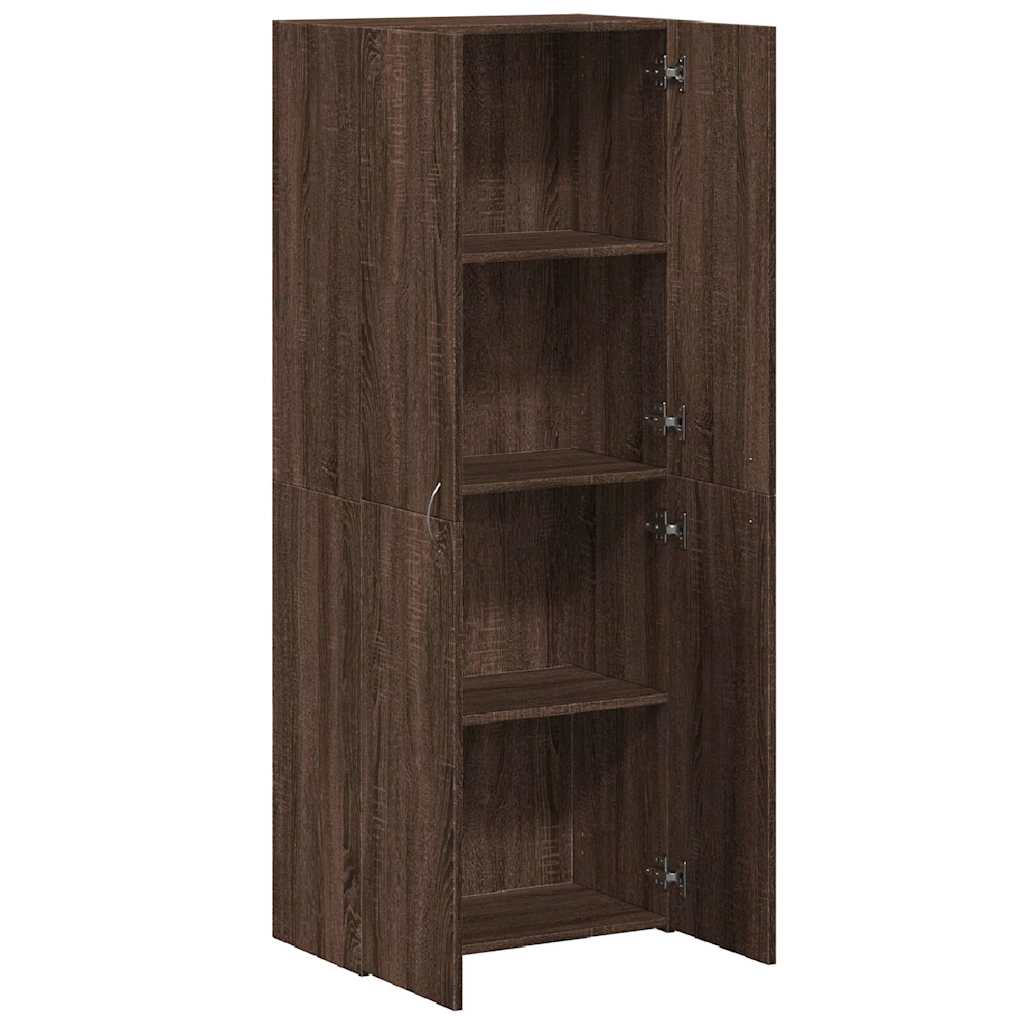 Armoire de classement chêne marron 60x32x153 cm bois ingénierie Classeur à tiroirs vidaXL