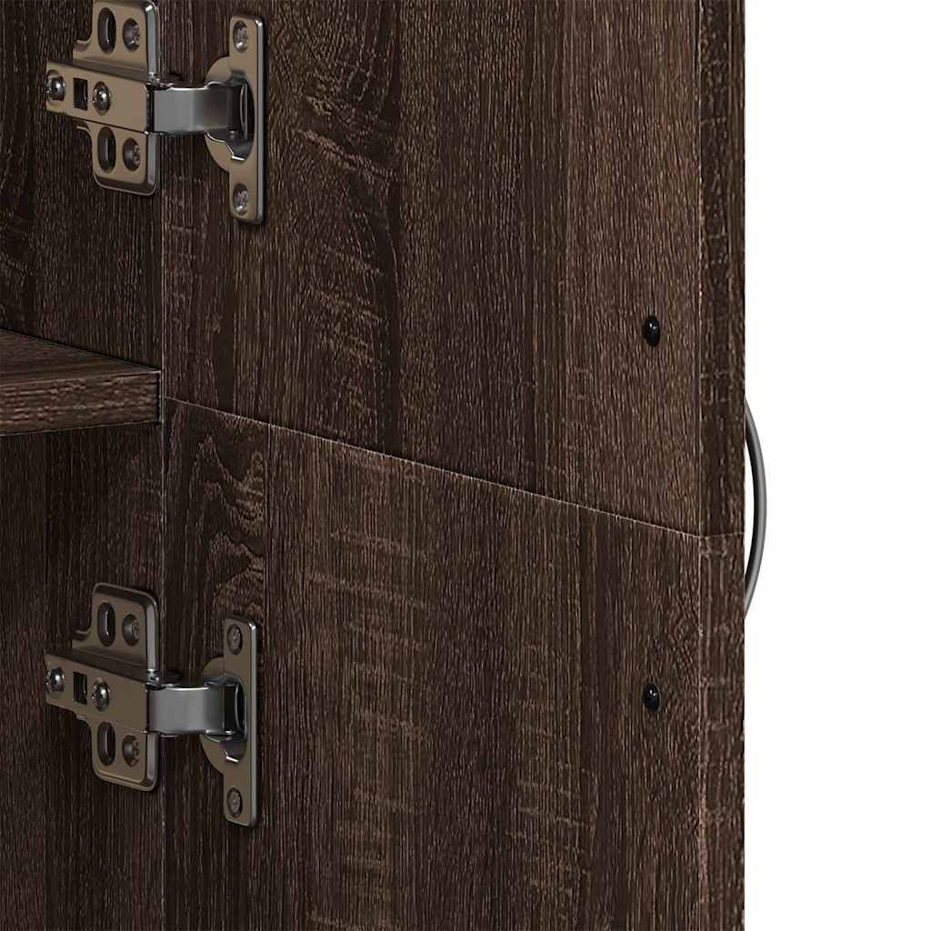 Armoire de classement chêne marron 60x32x153 cm bois ingénierie Classeur à tiroirs vidaXL