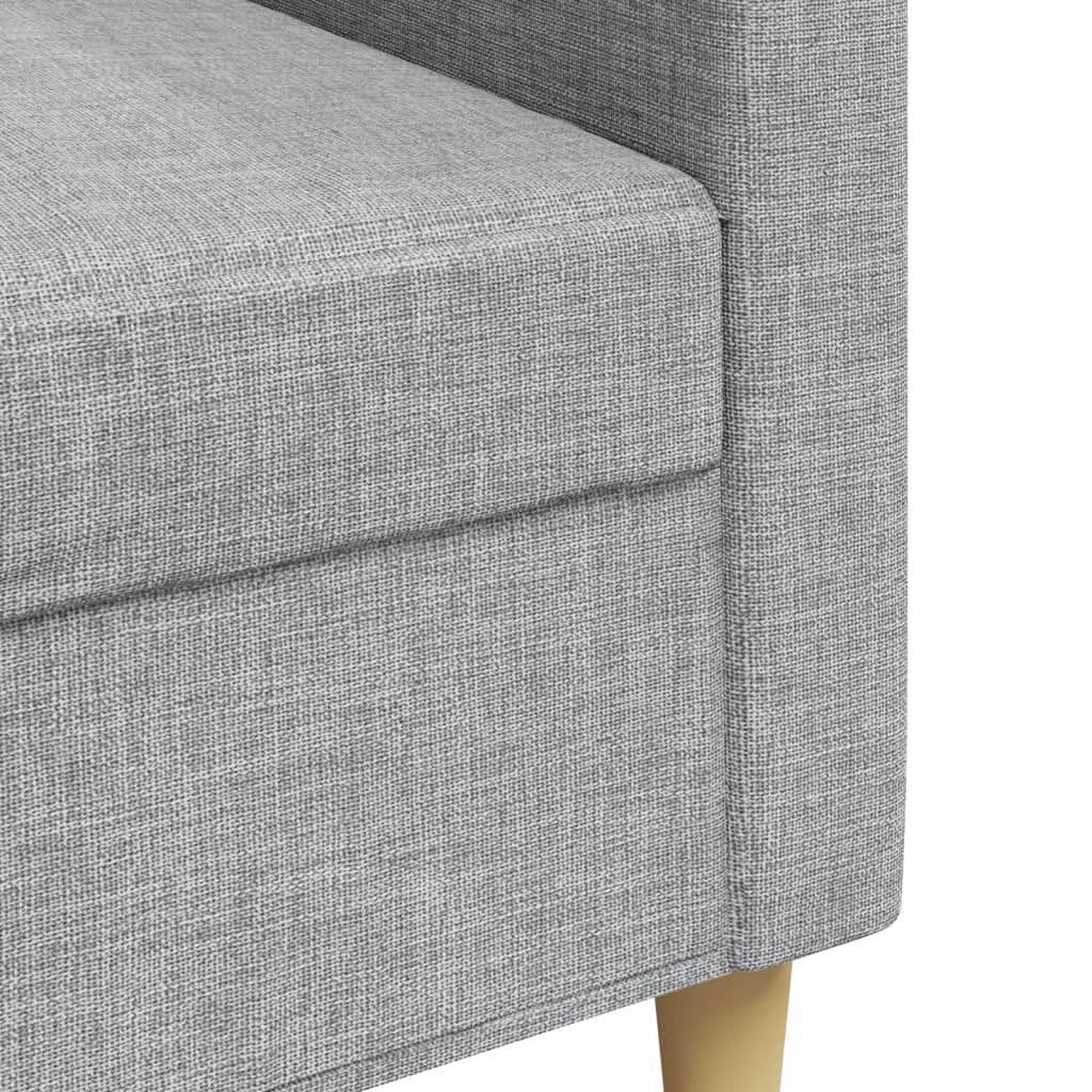 Canapé à 3 places Gris clair 210 cm Tissu Canapés vidaXL   