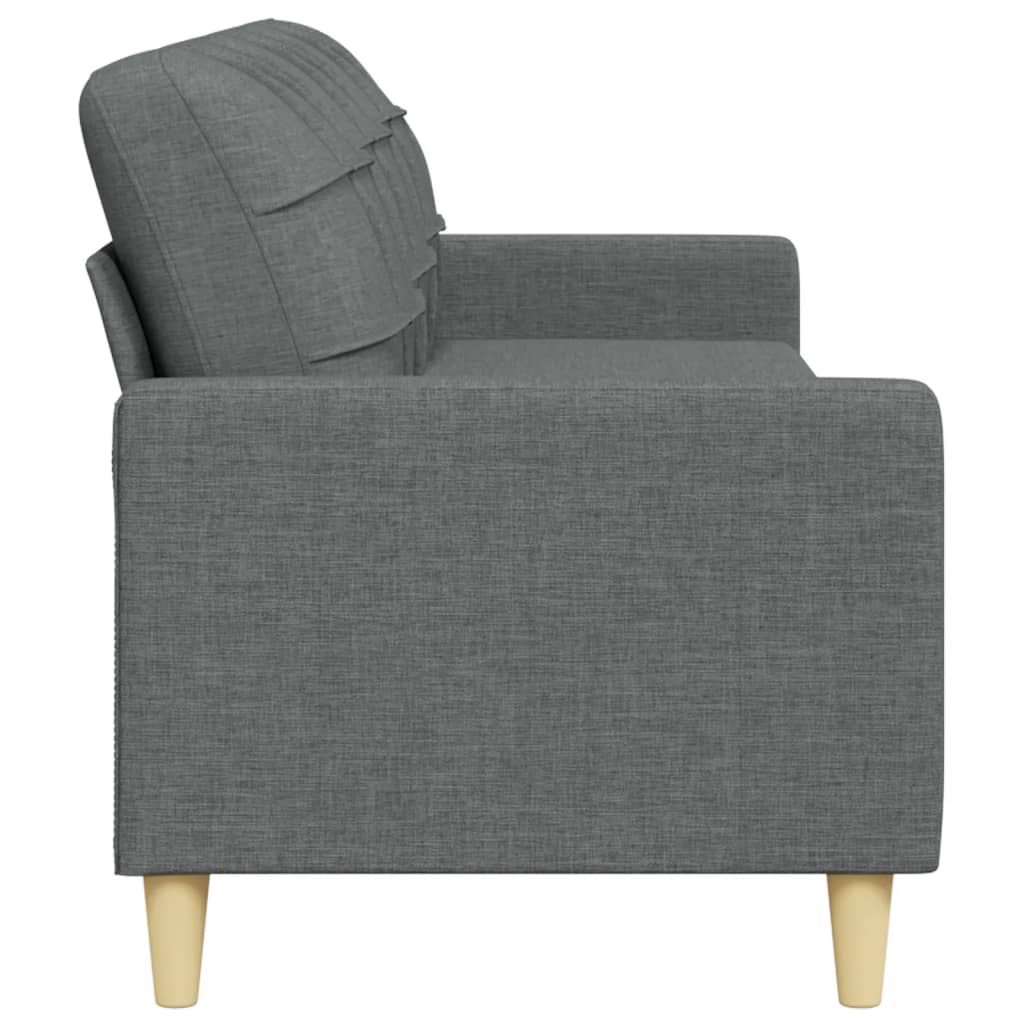 Canapé à 3 places Gris foncé 210 cm Tissu Canapés vidaXL