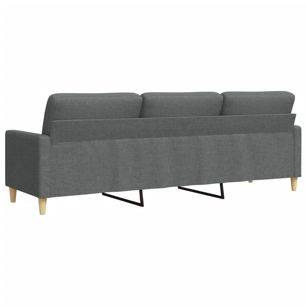 Canapé à 3 places Gris foncé 210 cm Tissu Canapés vidaXL