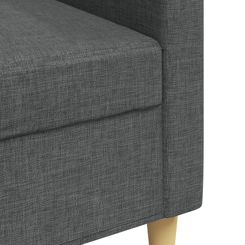 Canapé à 3 places Gris foncé 210 cm Tissu Canapés vidaXL