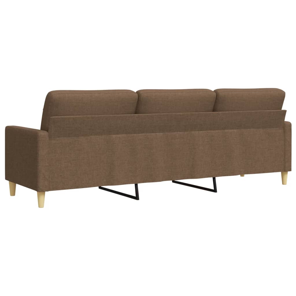 Canapé à 3 places Marron 210 cm Tissu Canapés vidaXL