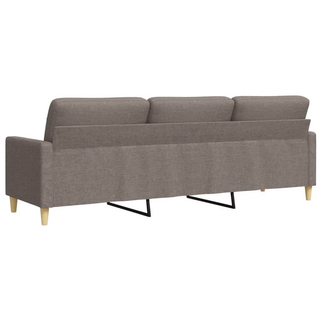 Canapé à 3 places Taupe 210 cm Tissu Canapés vidaXL   