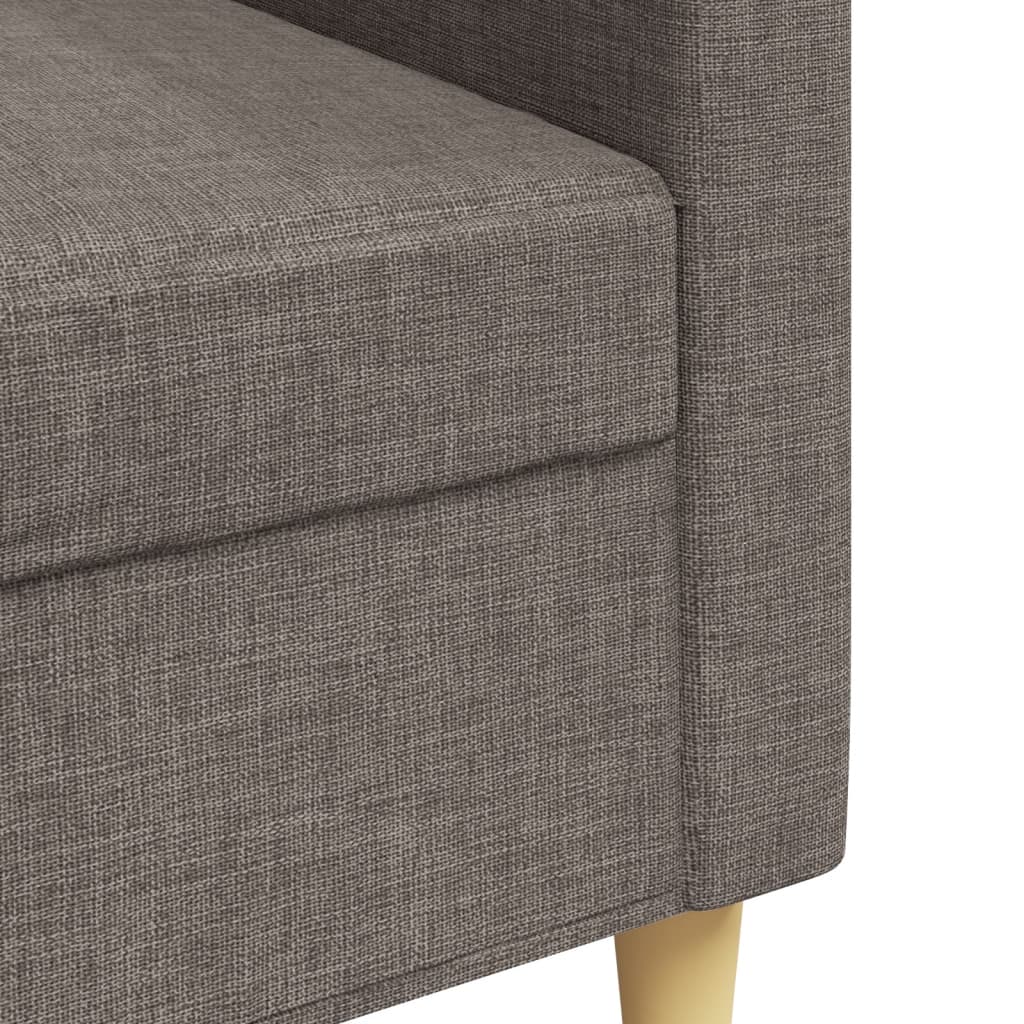 Canapé à 3 places Taupe 210 cm Tissu Canapés vidaXL   