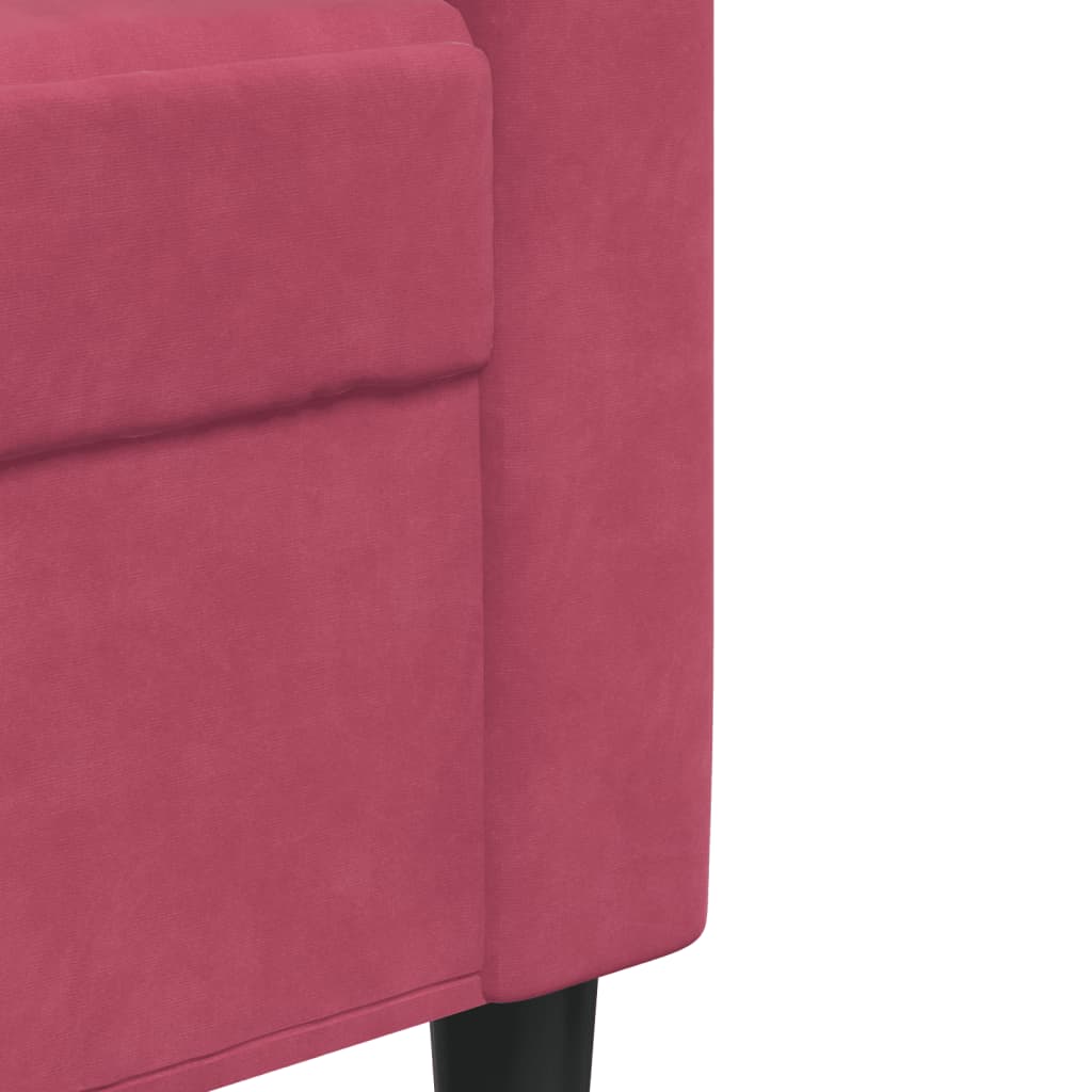 Fauteuil Rouge bordeaux 60 cm Velours Canapés vidaXL   