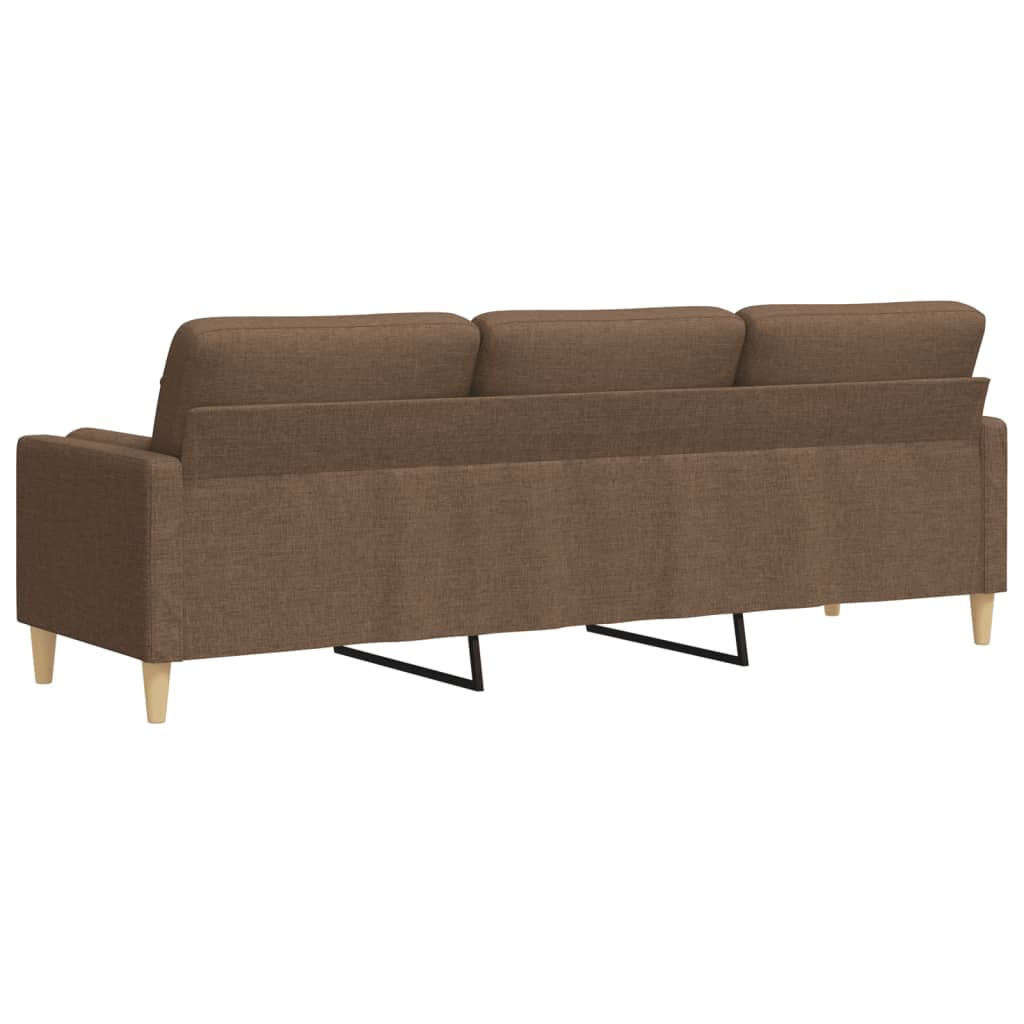 Canapé 3 places avec oreillers décoratifs marron 210 cm tissu Canapés vidaXL