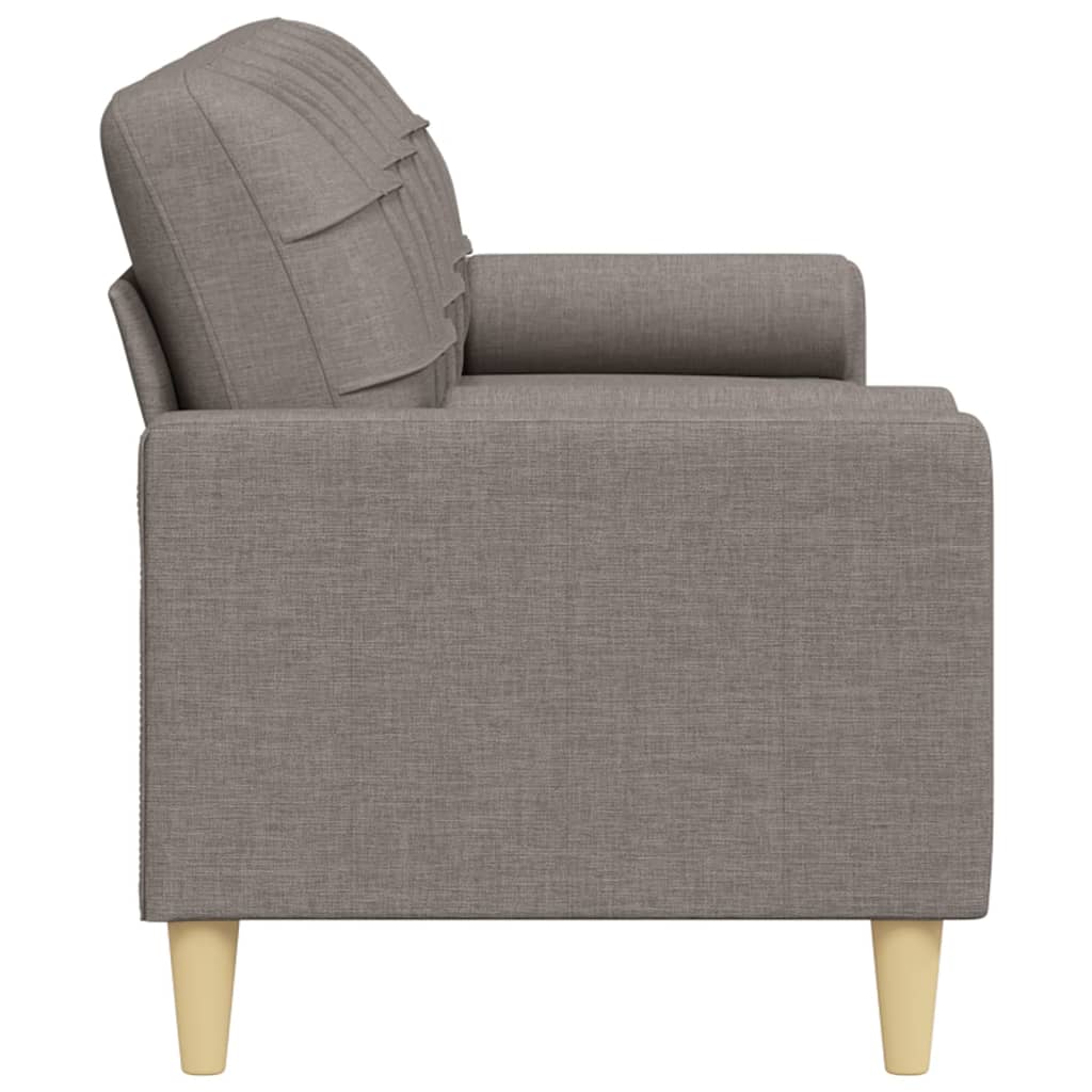 Canapé 3 places avec oreillers décoratifs taupe 210 cm tissu Canapés vidaXL   