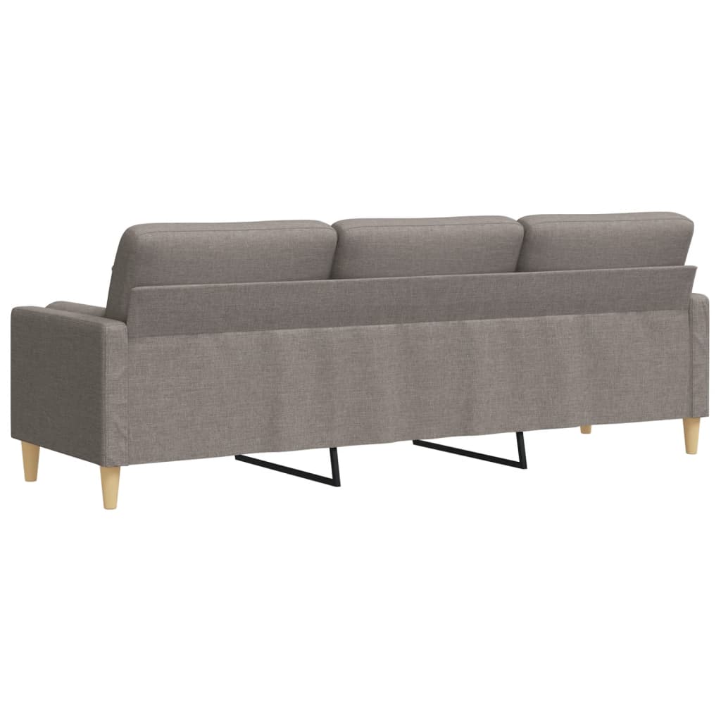 Canapé 3 places avec oreillers décoratifs taupe 210 cm tissu Canapés vidaXL   