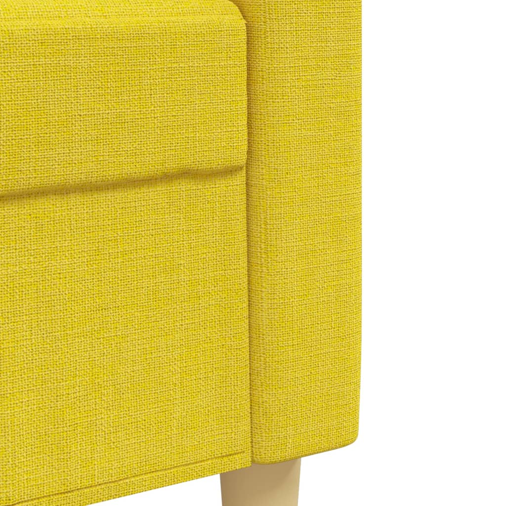 Ensemble de canapés 3 pcs jaune clair tissu Canapés vidaXL   