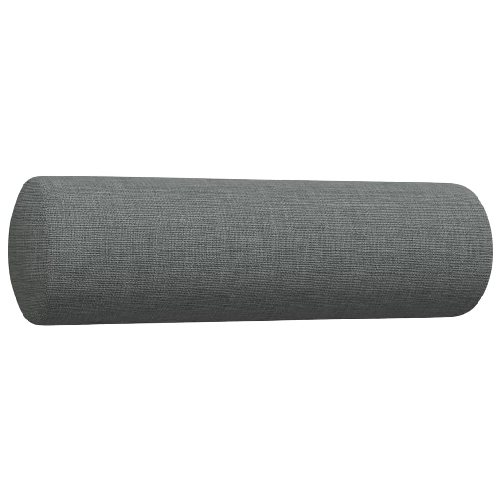 Ensemble de canapés 3 pcs coussins décoratifs gris foncé tissu Canapés vidaXL