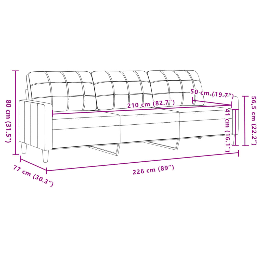 Ensemble de canapés 4 pcs repose-pied et coussins décoratifs Canapés vidaXL