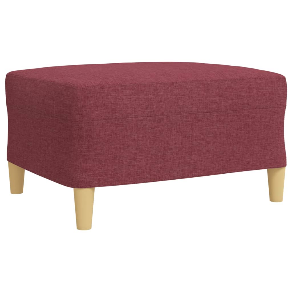 Ensemble de canapés 3 pcs avec repose-pied rouge bordeaux tissu Canapés vidaXL   