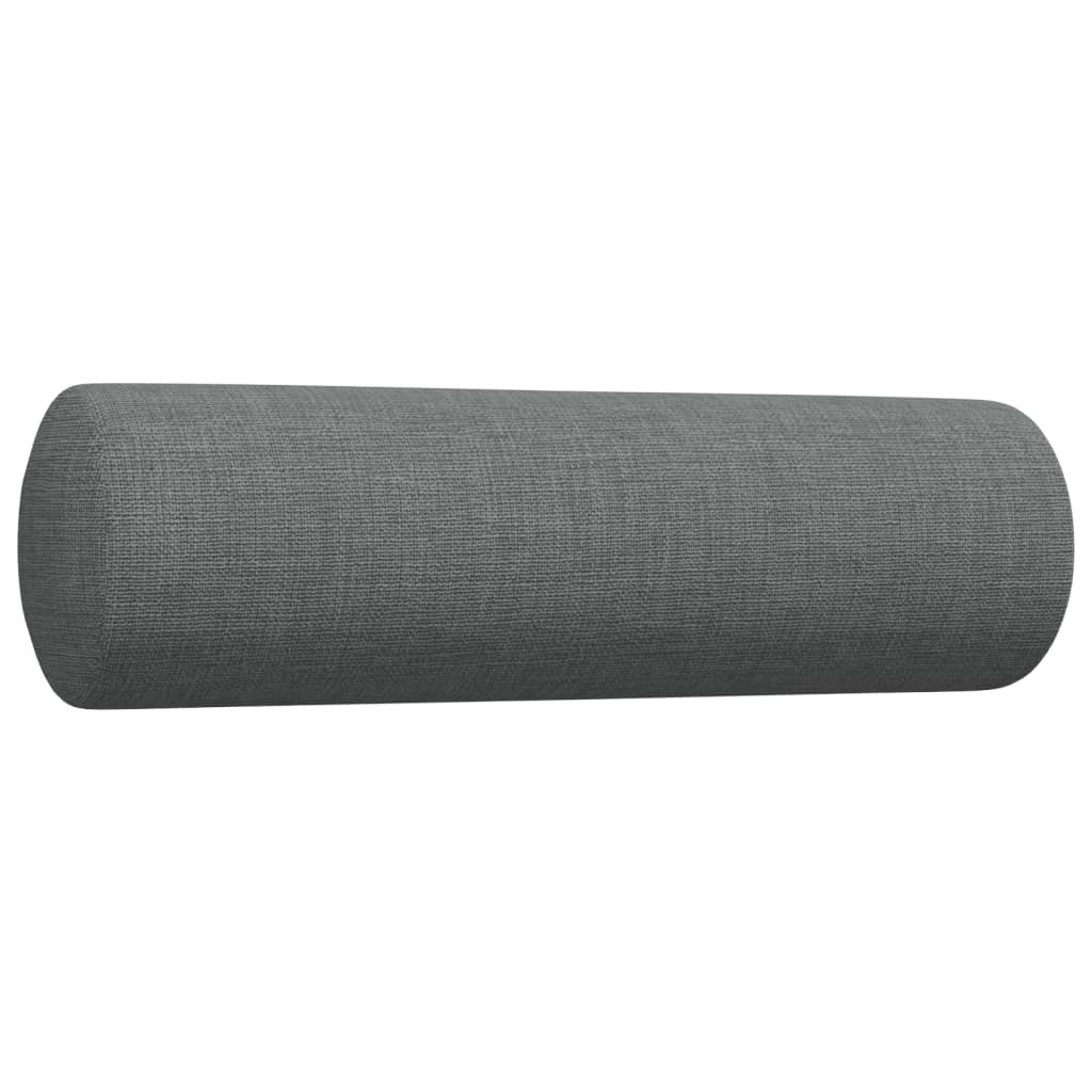 Ensemble de canapés 2 pcs coussins décoratifs gris foncé tissu Canapés vidaXL