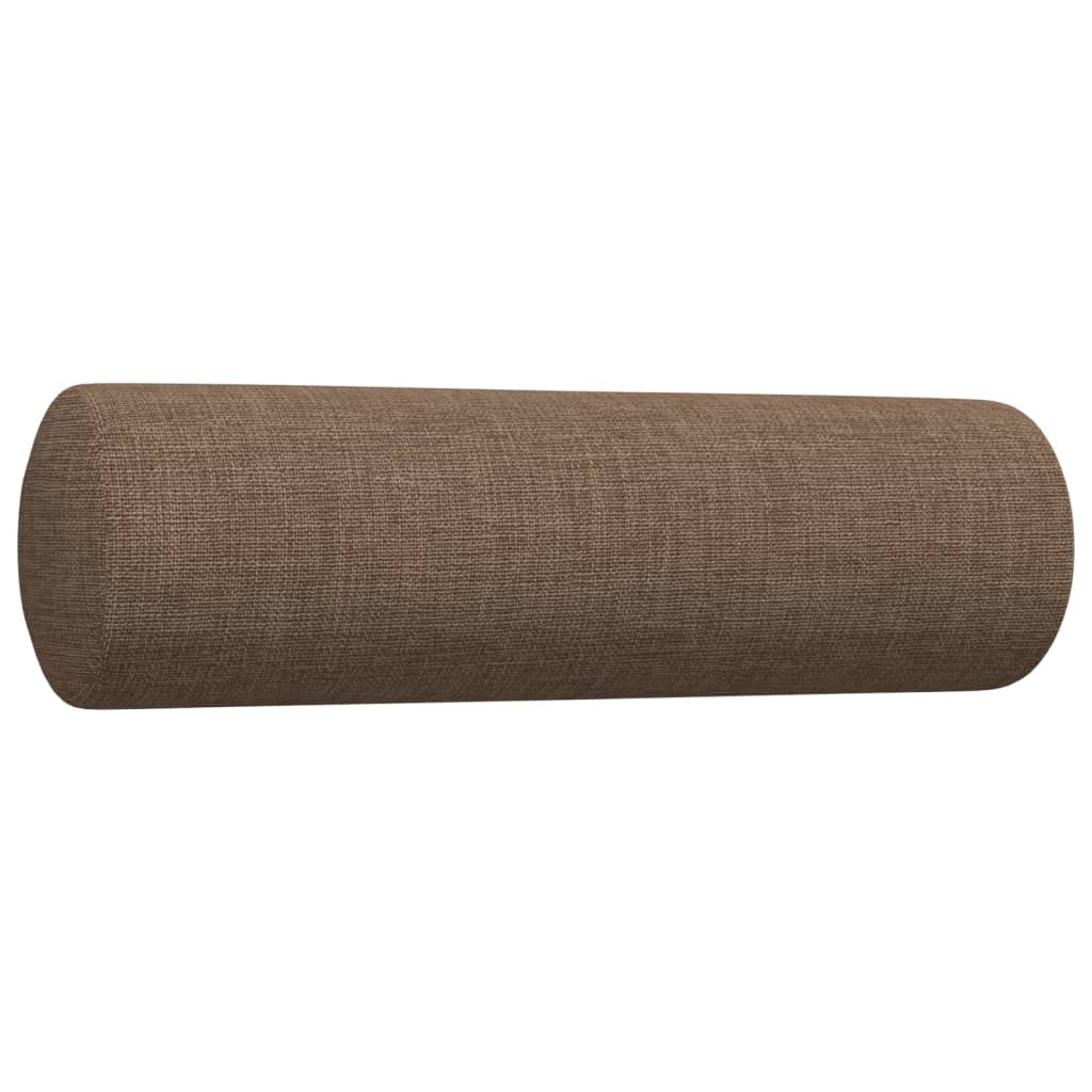 Ensemble de canapés 2 pcs avec coussins décoratifs marron tissu Canapés vidaXL