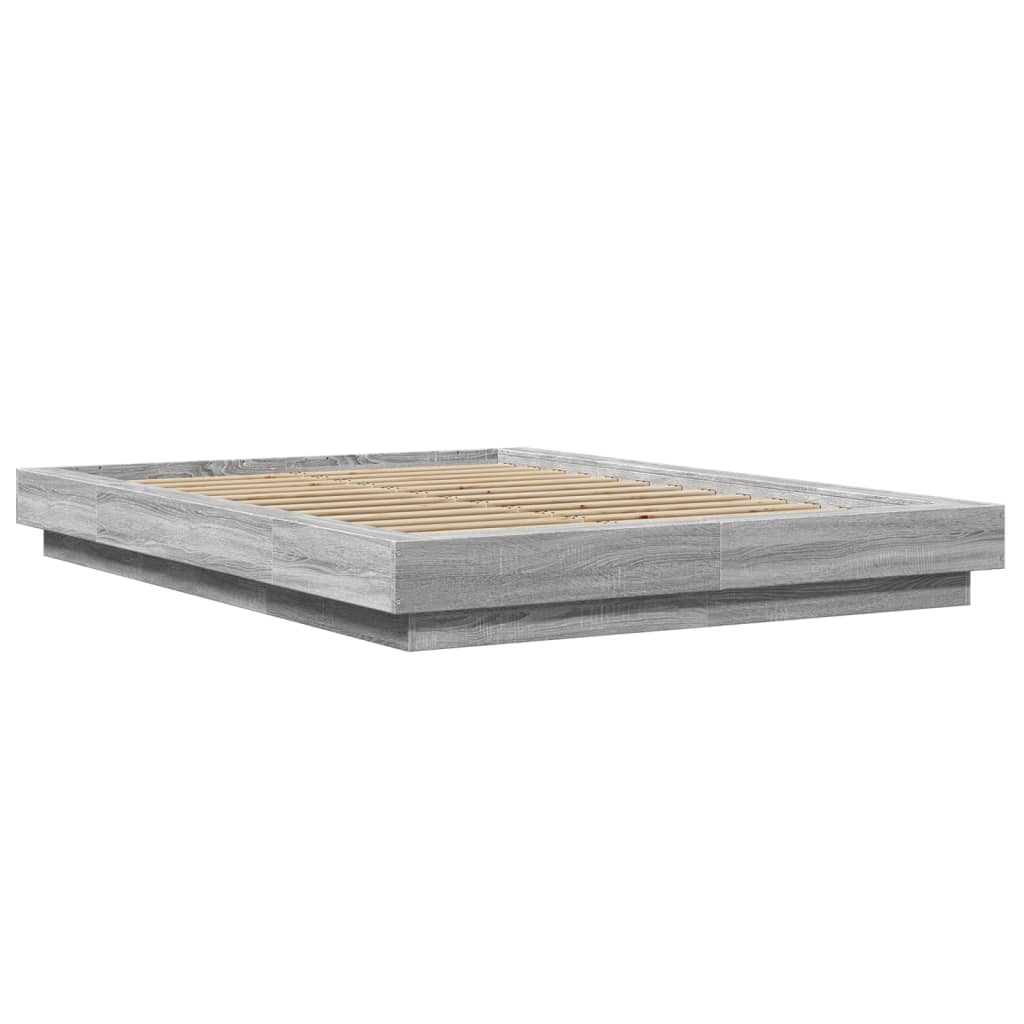 Cadre de lit sonoma gris 140x190 cm bois d'ingénierie Lits & cadres de lit vidaXL   