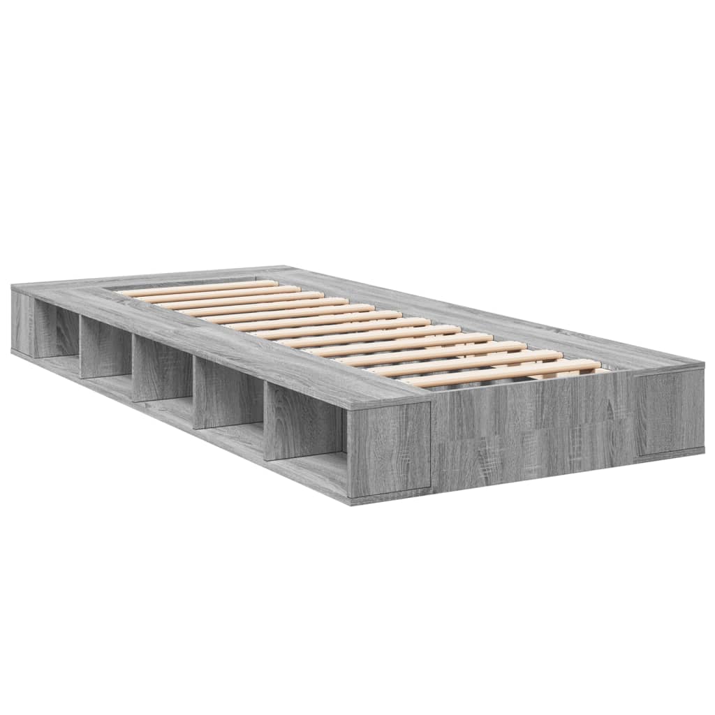 Cadre de lit sonoma gris 90x190 cm bois d'ingénierie Lits & cadres de lit vidaXL   