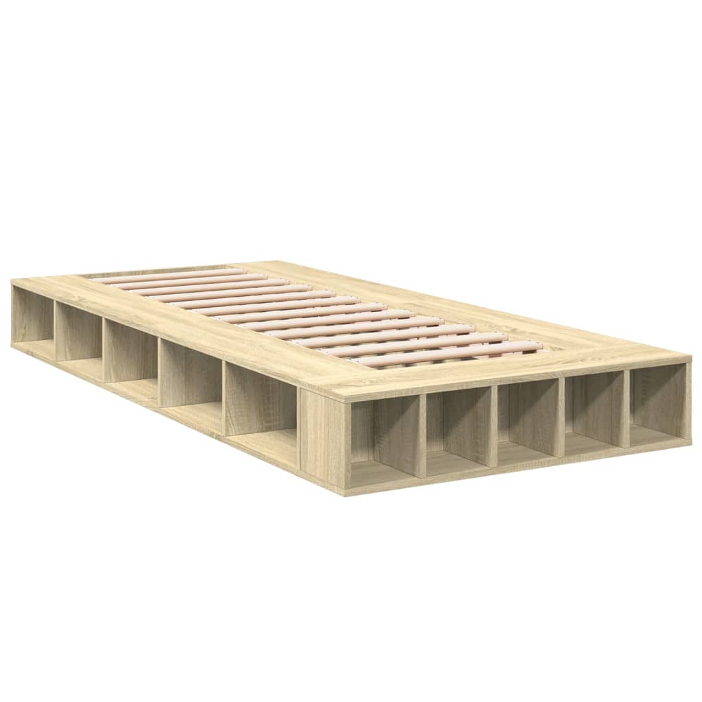 Cadre de lit chêne sonoma 75x190 cm bois d'ingénierie Lits & cadres de lit vidaXL   