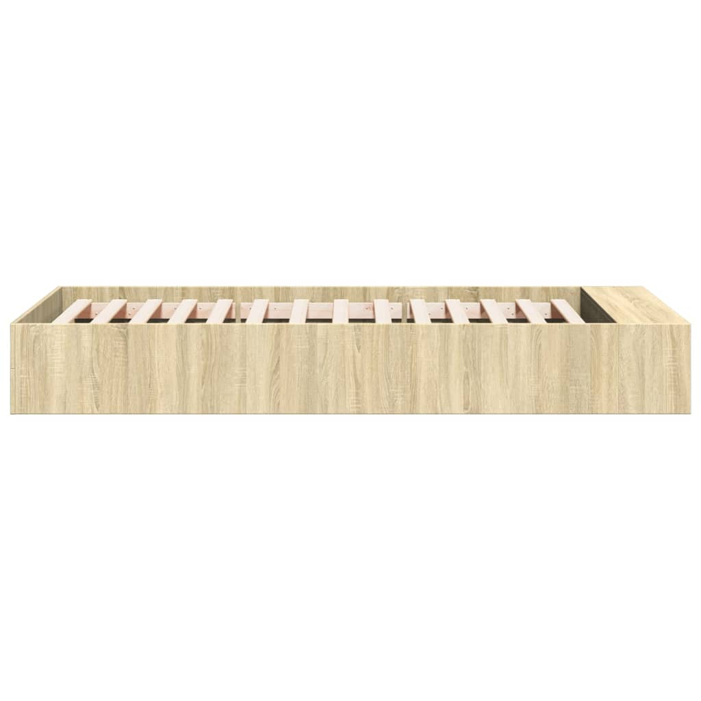 Cadre de lit chêne sonoma 75x190 cm bois d'ingénierie Lits & cadres de lit vidaXL   