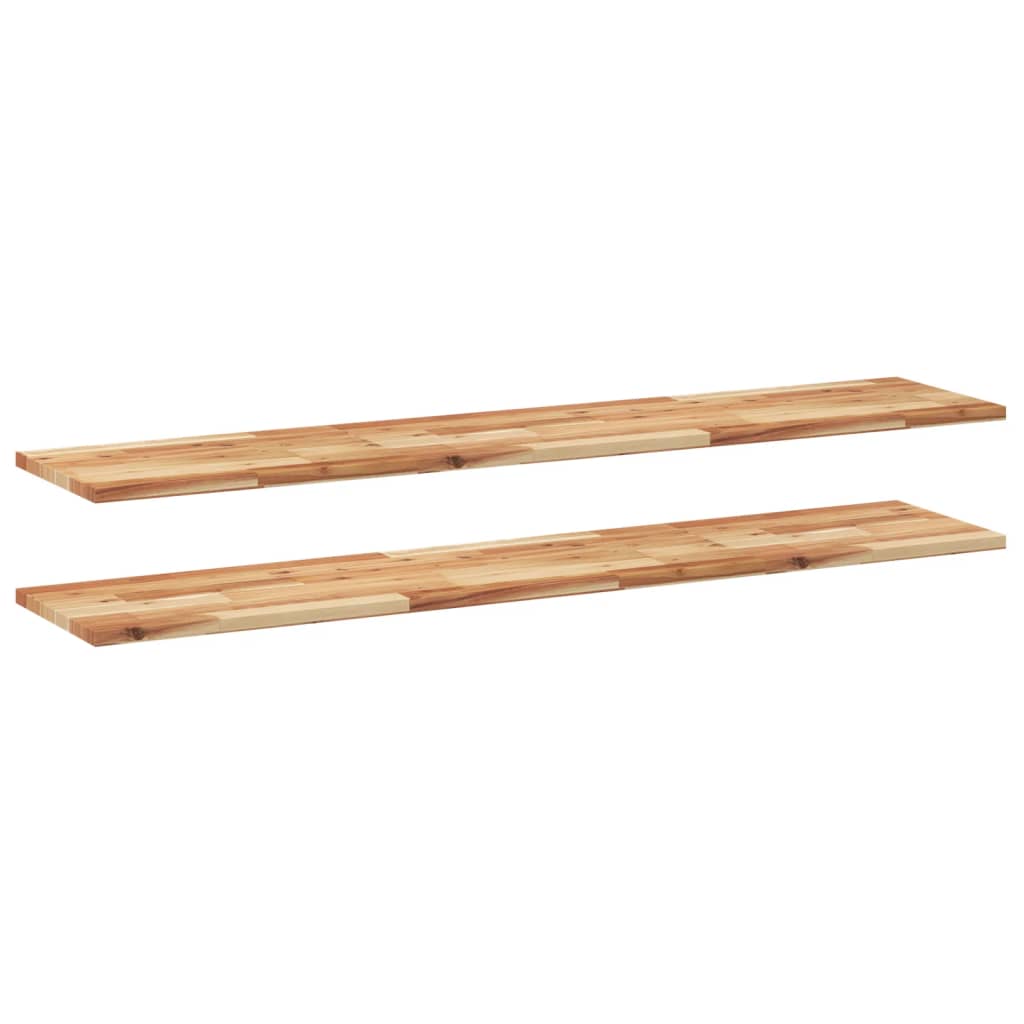 Étagères flottantes 2 pcs 120x30x2 cm acacia massif à l'huile Étagères murales & corniches vidaXL