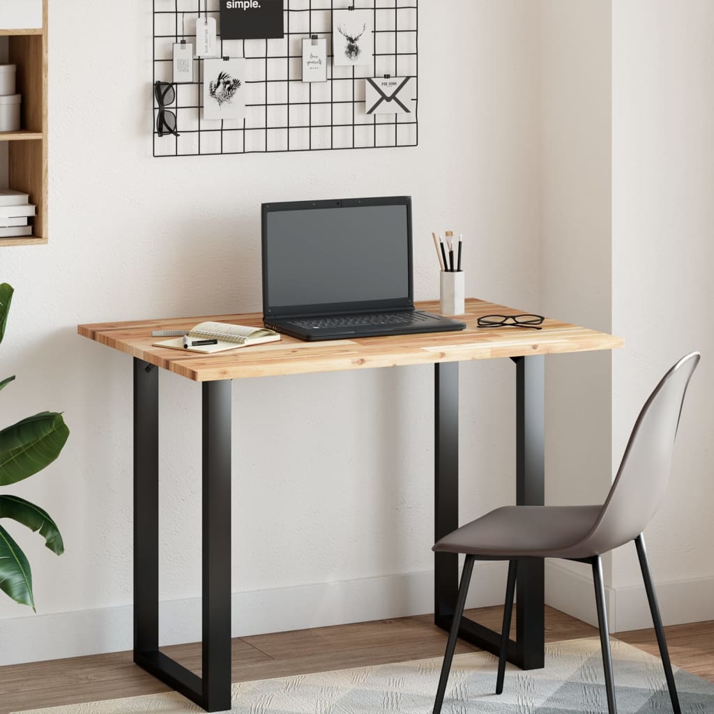 Dessus de bureau non traité 80x70x2 cm bois d'acacia massif Pièces et accessoires pour bureaux vidaXL