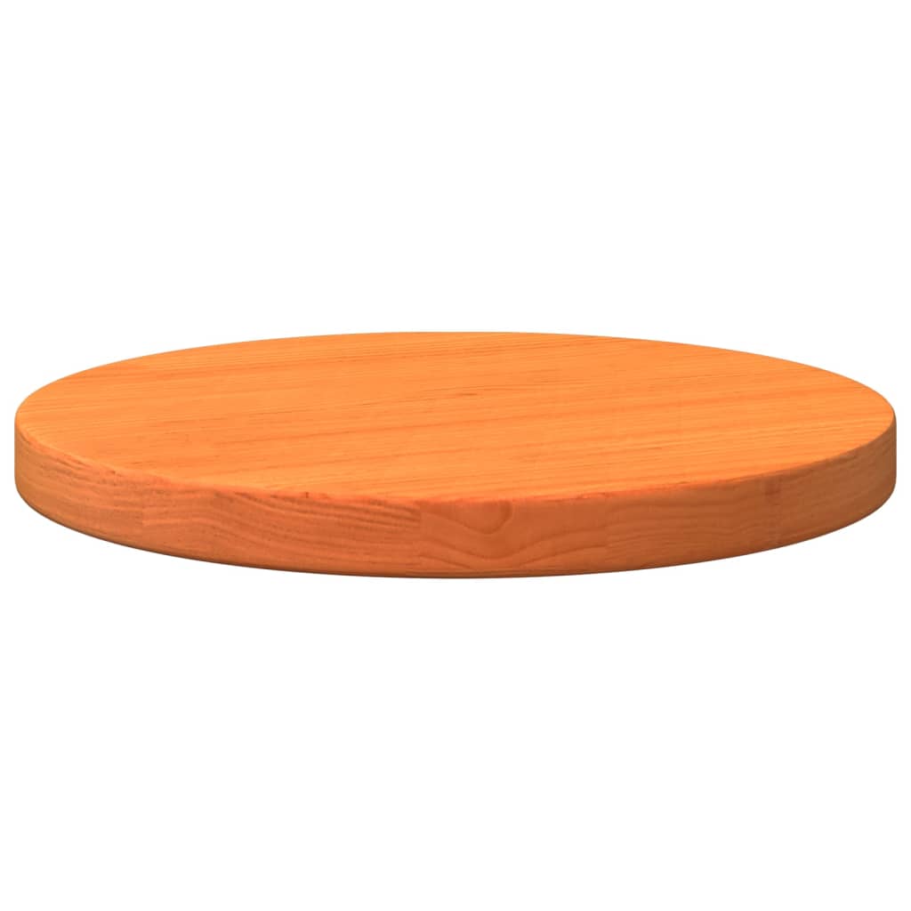 Dessus de table rond cire marron Ø30x2,5 cm bois de pin massif Plateaux de table vidaXL   