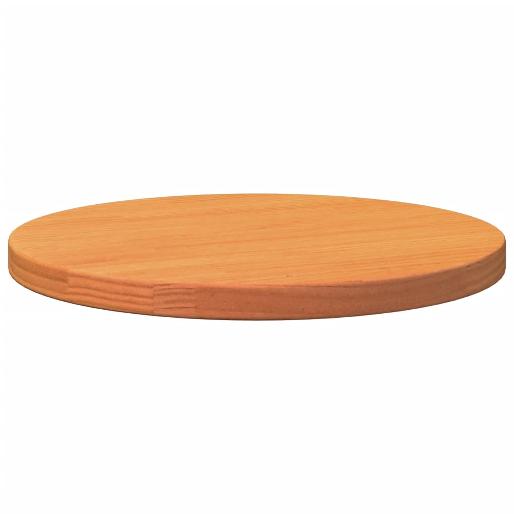 Dessus de table rond cire marron Ø40x2,5 cm bois de pin massif Plateaux de table vidaXL   