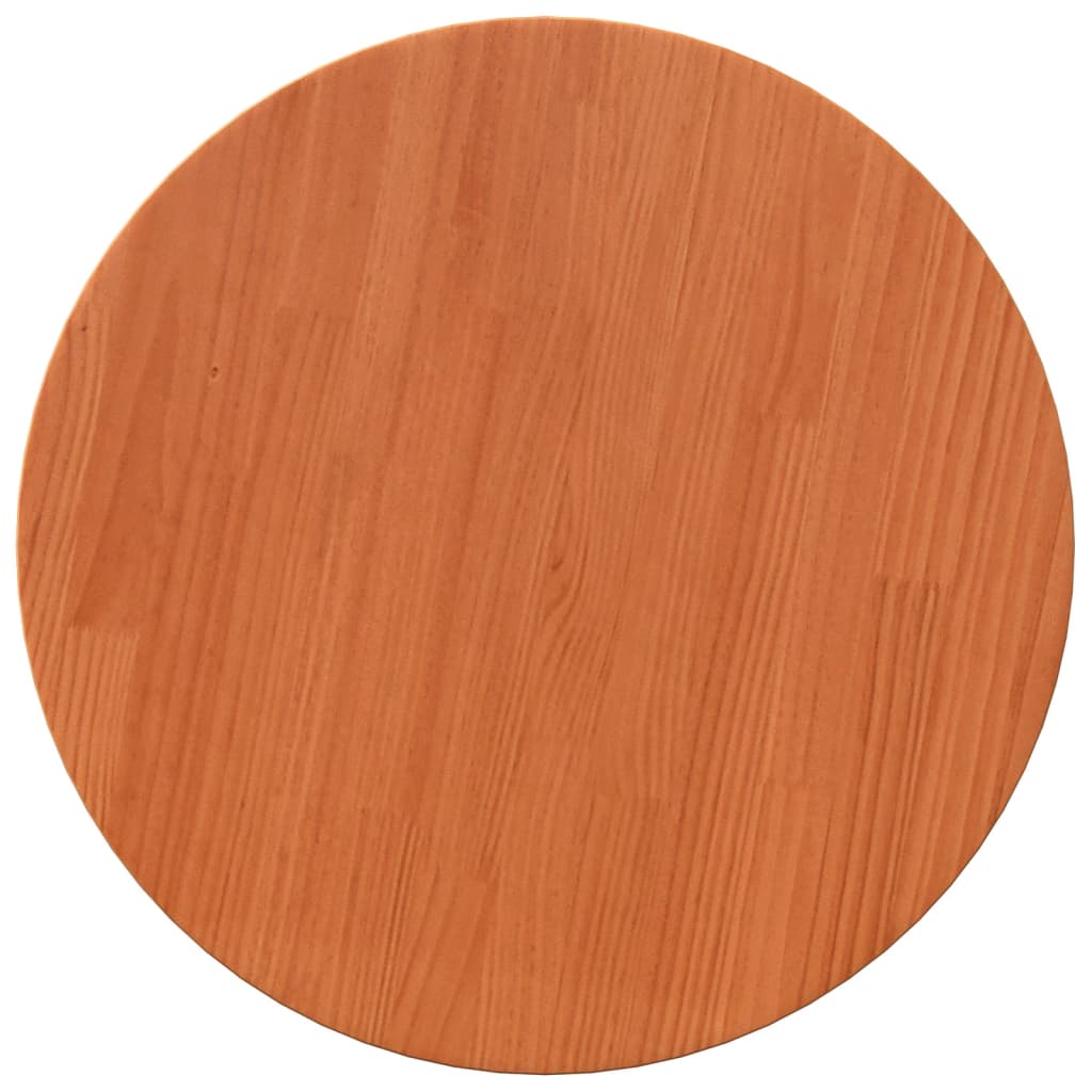 Dessus de table rond cire marron Ø50x2,5 cm bois de pin massif Plateaux de table vidaXL   