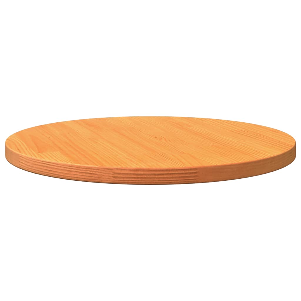 Dessus de table rond cire marron Ø50x2,5 cm bois de pin massif Plateaux de table vidaXL   