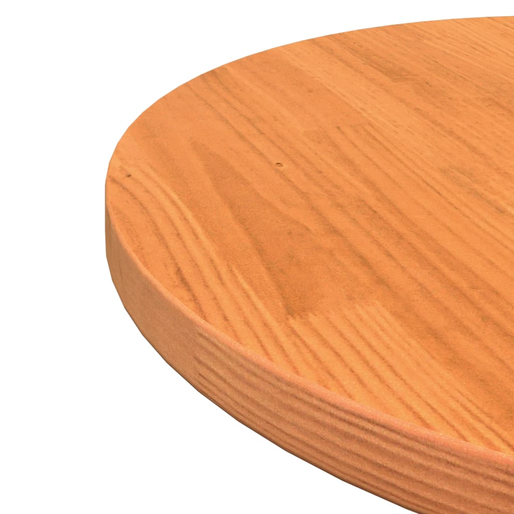 Dessus de table rond cire marron Ø50x2,5 cm bois de pin massif Plateaux de table vidaXL   