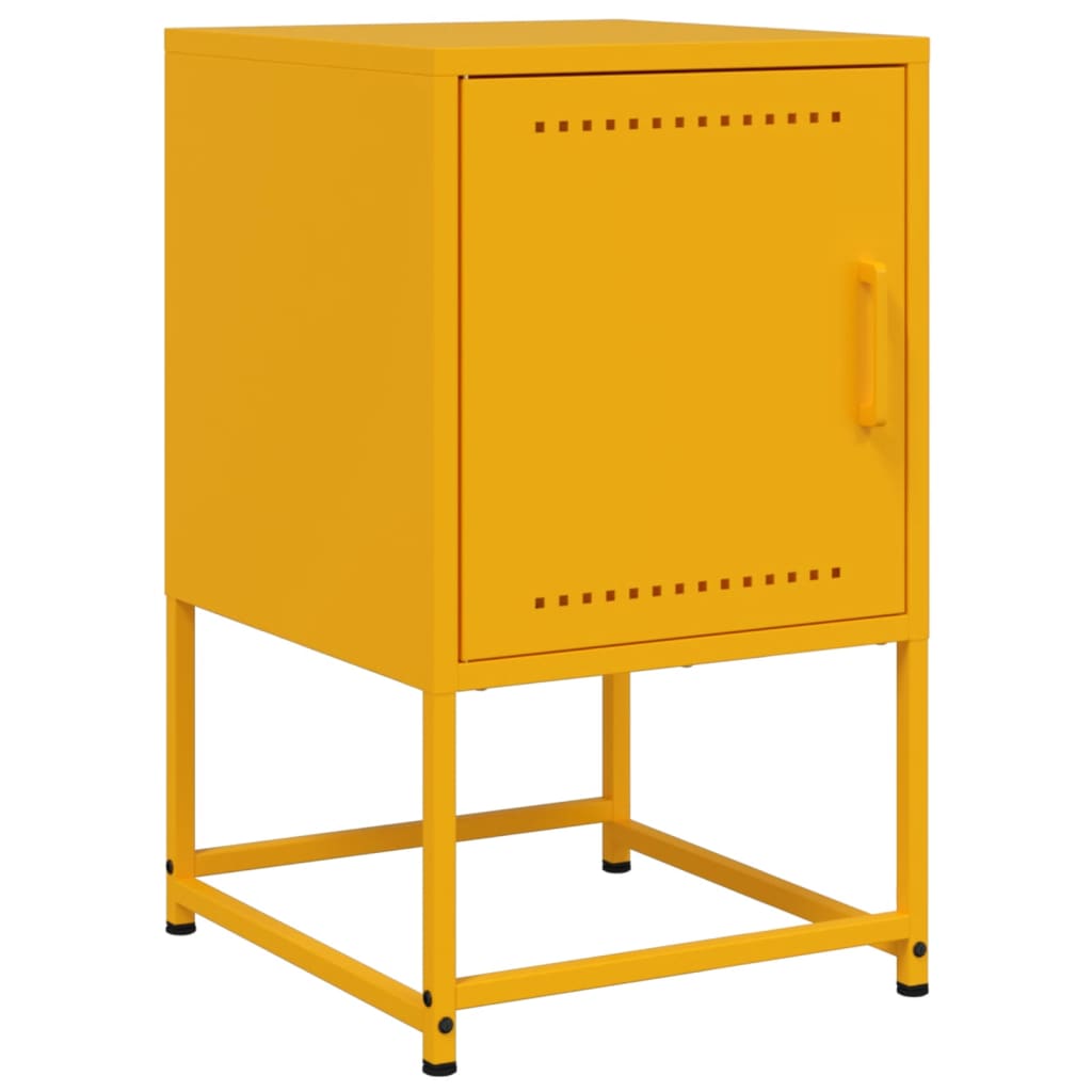 Table de chevet jaune moutarde 36x39x60,5 cm acier Tables de chevet vidaXL   