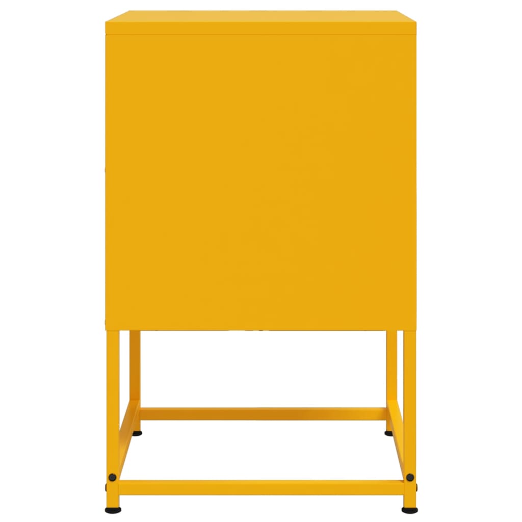 Table de chevet jaune moutarde 36x39x60,5 cm acier Tables de chevet vidaXL   