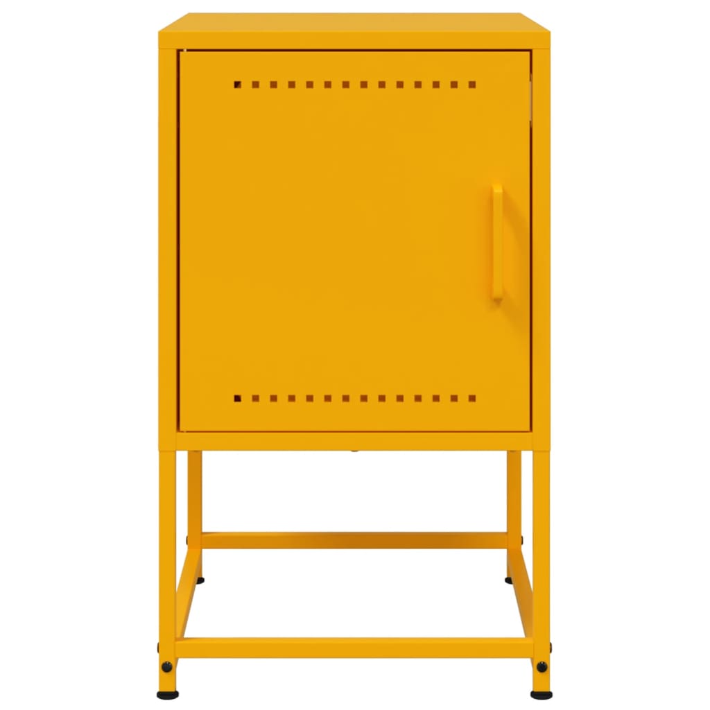 Tables de chevet 2 pcs jaune moutarde 36x39x60,5 cm acier Tables de chevet vidaXL   