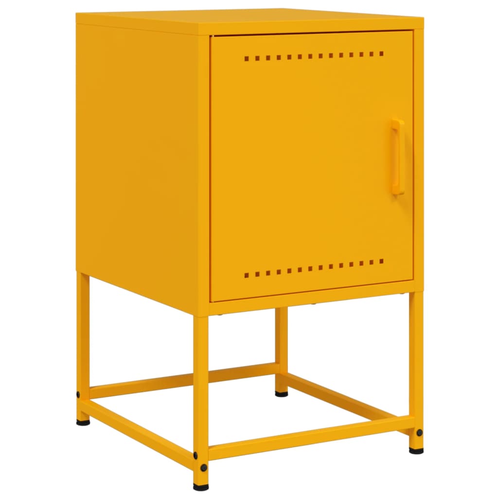 Tables de chevet 2 pcs jaune moutarde 36x39x60,5 cm acier Tables de chevet vidaXL   