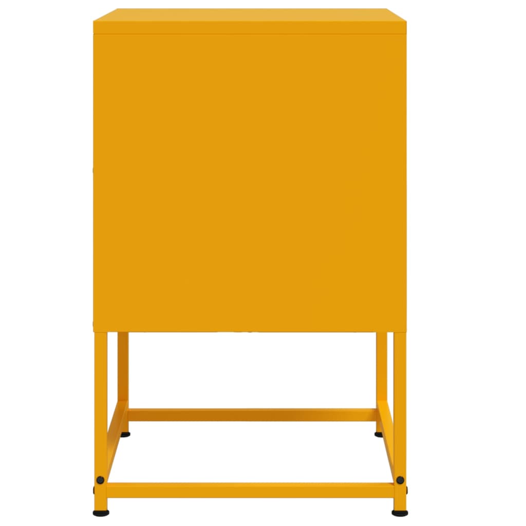 Tables de chevet 2 pcs jaune moutarde 36x39x60,5 cm acier Tables de chevet vidaXL   