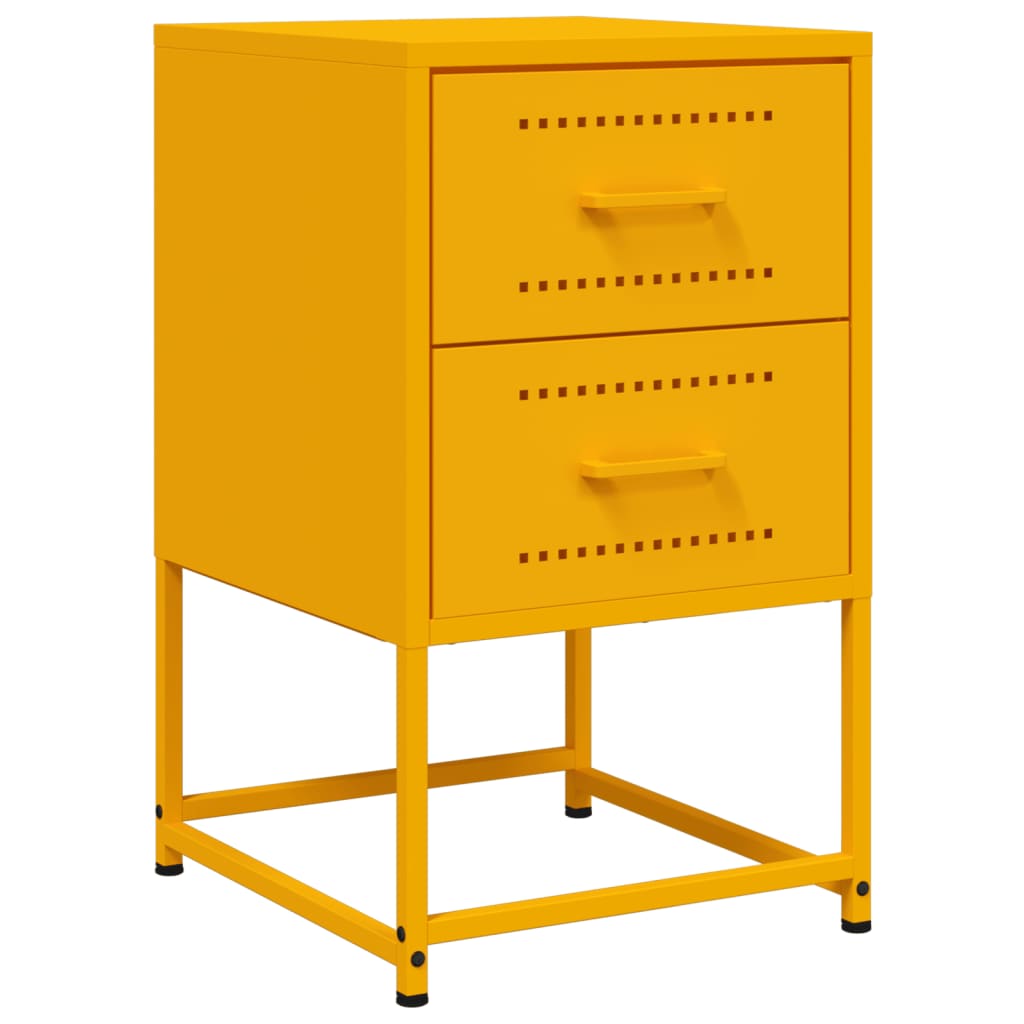 Table de chevet jaune moutarde 36x39x60,5 cm acier Tables de chevet vidaXL   