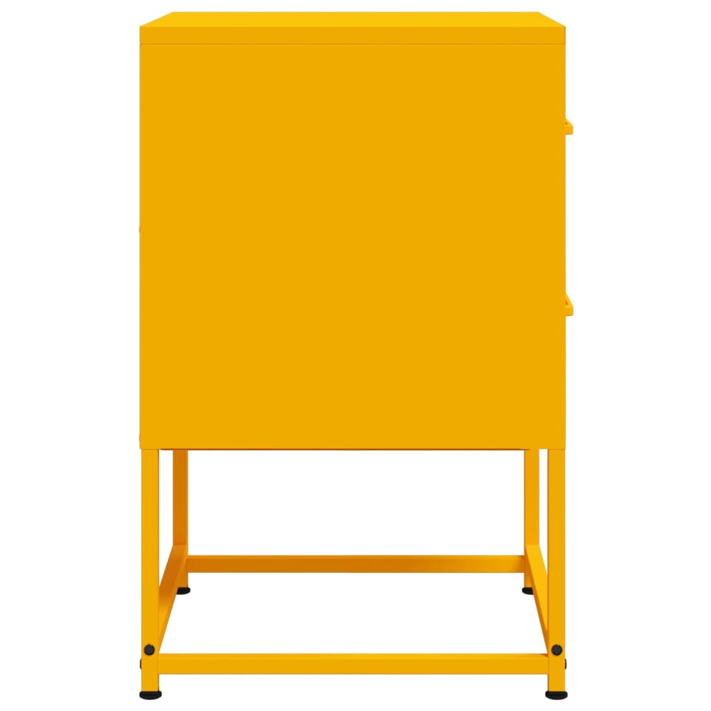 Table de chevet jaune moutarde 36x39x60,5 cm acier Tables de chevet vidaXL   