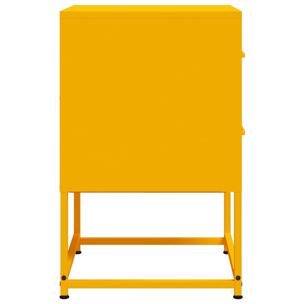 Tables de chevet 2 pcs jaune moutarde 36x39x60,5 cm acier Tables de chevet vidaXL   