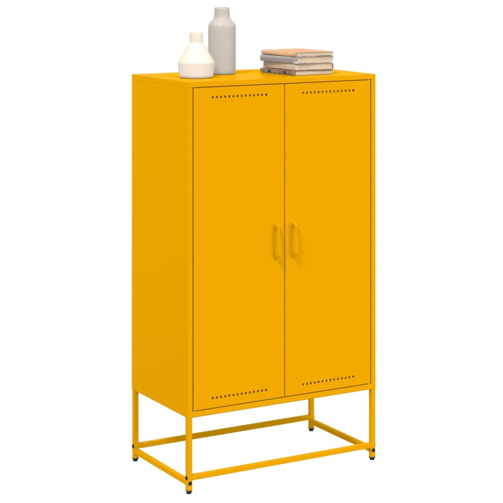 Image Buffet haut jaune moutarde 68,5x38,5x123,5 cm acier | Xios Store SNC vidaXL Xios Store SNC