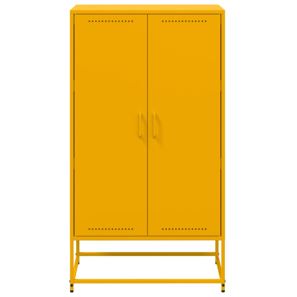 Image Buffet haut jaune moutarde 68,5x38,5x123,5 cm acier | Xios Store SNC vidaXL Xios Store SNC