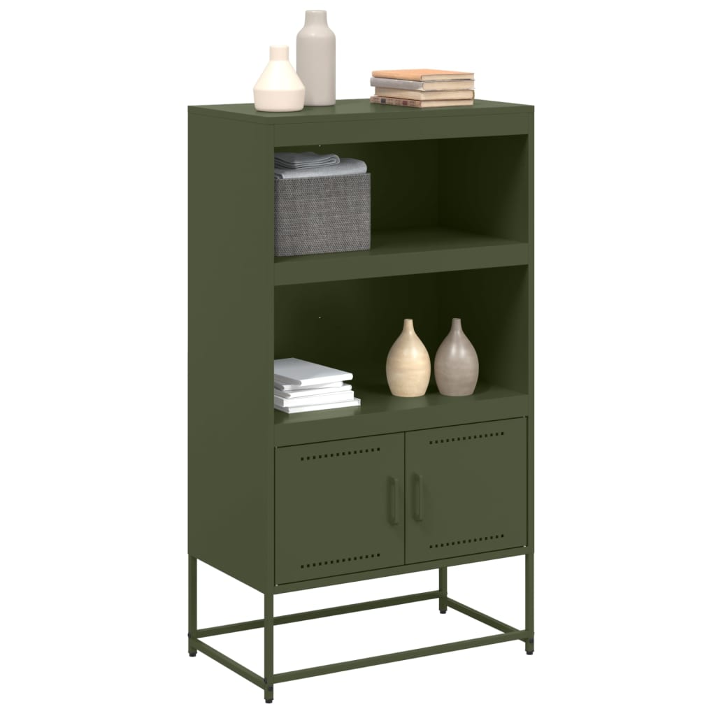 Image Buffet haut vert olive 68,5x38,5x123,5 cm acier | Xios Store SNC vidaXL Xios Store SNC